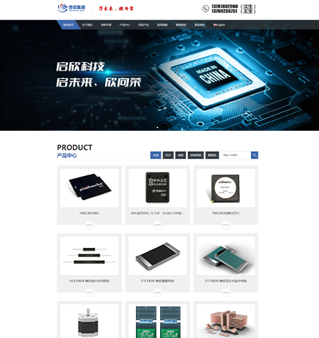 启欣集团-芯片类双语网站案例